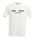 Fred Perry Sportswear White T-Shirt with Black Logo