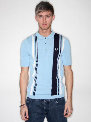 FRED PERRY Stripped Knitted Polo Shirt