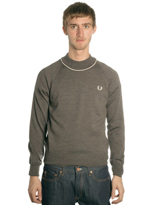 FRED PERRY Tipped Turtle Neck Sweatshirt