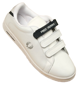 Fred Perry White and Navy Velcro Fastening