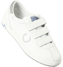 Fred Perry White Leather Velcro Fastening Trainers