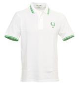 Fred Perry White Pique Polo Shirt (Limited