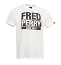 Fred Perry White T-Shirt with Printed Logo