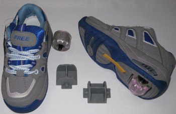 Free HEELIE WHEELIE SHOES WITH DETACHABLE WHEELS (SIZES 1 TO 7 AVAILABLE)