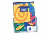 Free standing A4 literature holder complete with