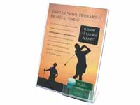 free standing slanted A4 portrait sign holder