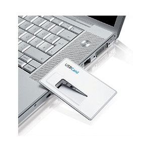 8GB USB Credit Card Flash Drive - White