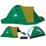 4 Man Double Skinned Tent Sand Yellow/Green