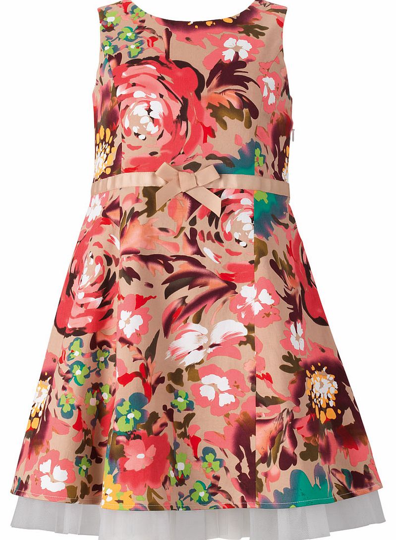 Girls Floral Fit and Flare Dress