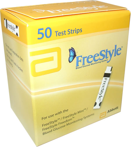freestyle Blood Glucose Test Strips (50)