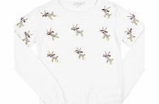 3-7yrs white cotton sweater