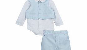 French Connection 6-9mths baby blue cotton set