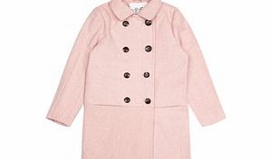French Connection 8-15y pink wool blend coat