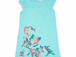 French Connection 8-15yrs blue linen floral dress