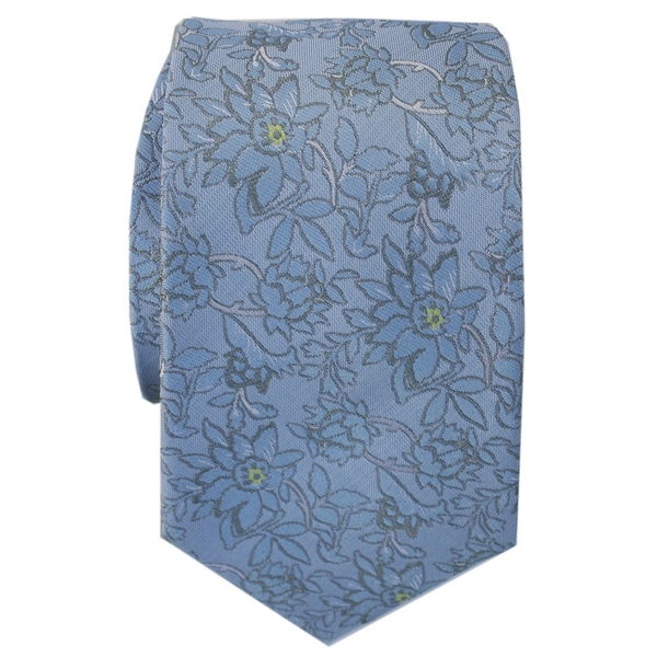 French Connection Blue Floral Silk Tie by