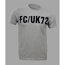 french connection grey t-shirt with flock logo