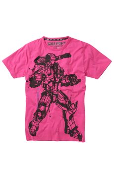 French Connection Iron Man Sketchy Warmachine T-Shirt