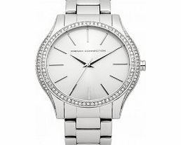 French Connection Ladies Silver Steel Bracelet