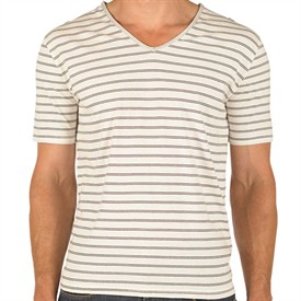 French Connection Mens Belt Stripe T-Shirt Cuba