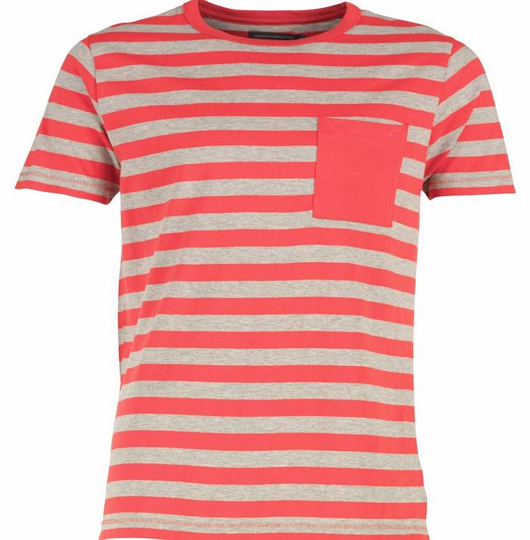 French Connection Mens Conty T-Shirt Hot Pink