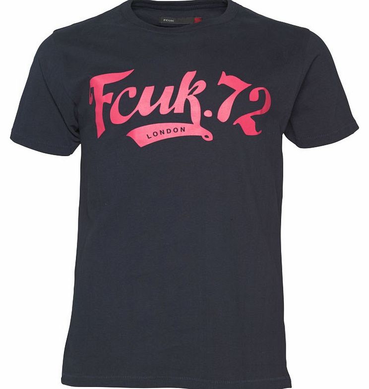 French Connection Mens Cord T-Shirt Dark Navy