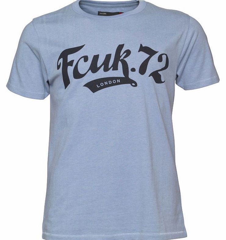 French Connection Mens Cord T-Shirt Light Blue