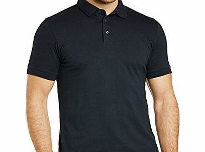 Mens FC Basic Sneezy Short Sleeve Polo Shirt, Marine Blue, Medium