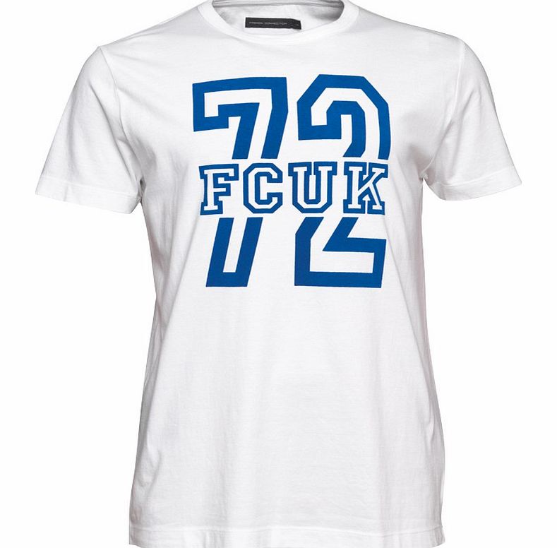 French Connection Mens FCUK Bold T-Shirt White
