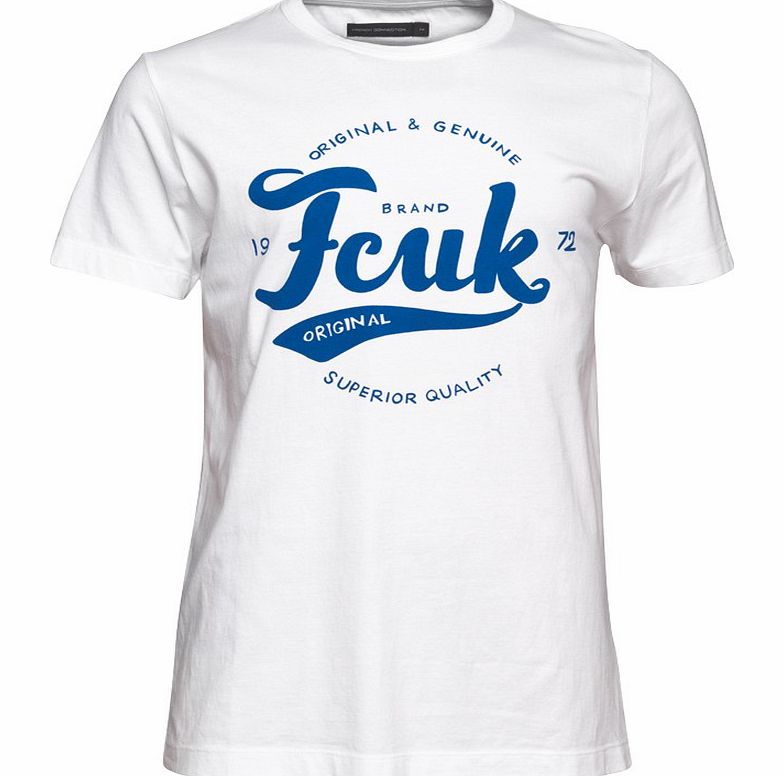 French Connection Mens FCUK Genuine T-Shirt White