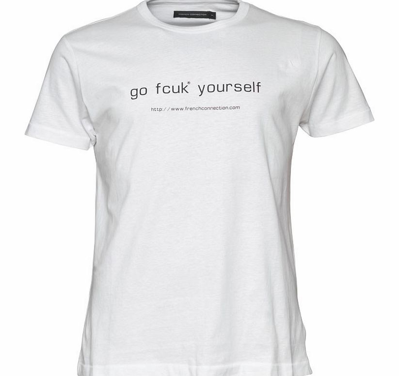 French Connection Mens FCUK Real T-Shirt White