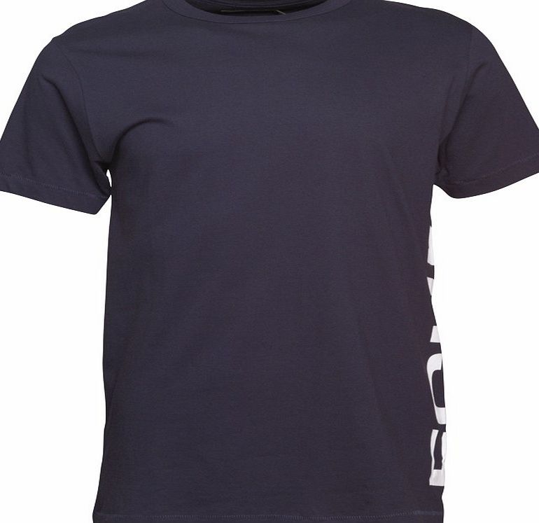 French Connection Mens FCUK Side T-Shirt Marine