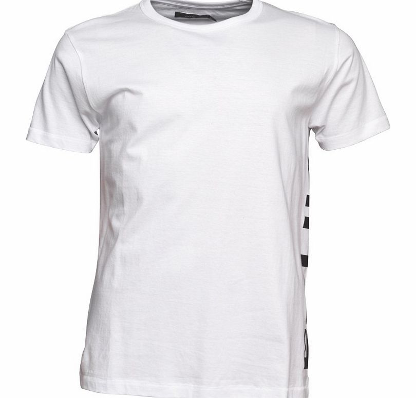 Mens FCUK Side T-Shirt White