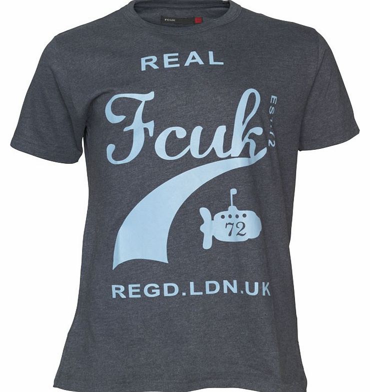French Connection Mens For Real T-Shirt Dark Navy