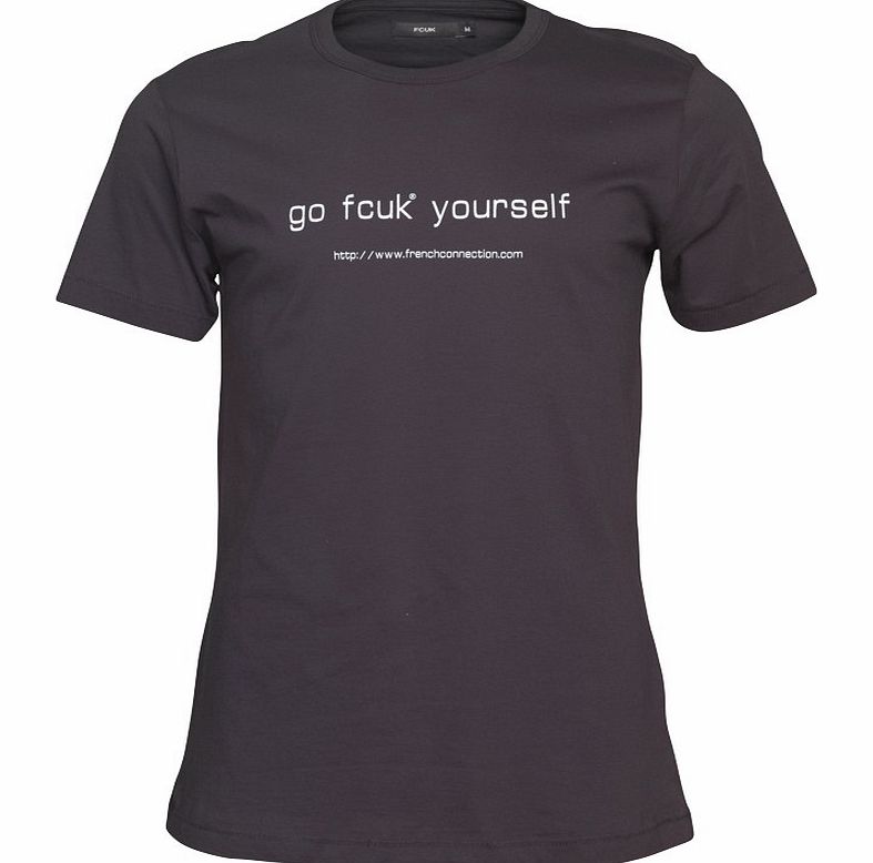 French Connection Mens Hey You Crew T-Shirt Black