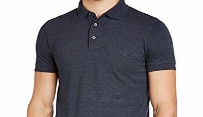Mens Magoo Pique Short Sleeve Polo Shirt, Marine Blue, Large