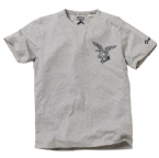 Mens Marlon Embroidered T-Shirt Grey Marl/Blueblack