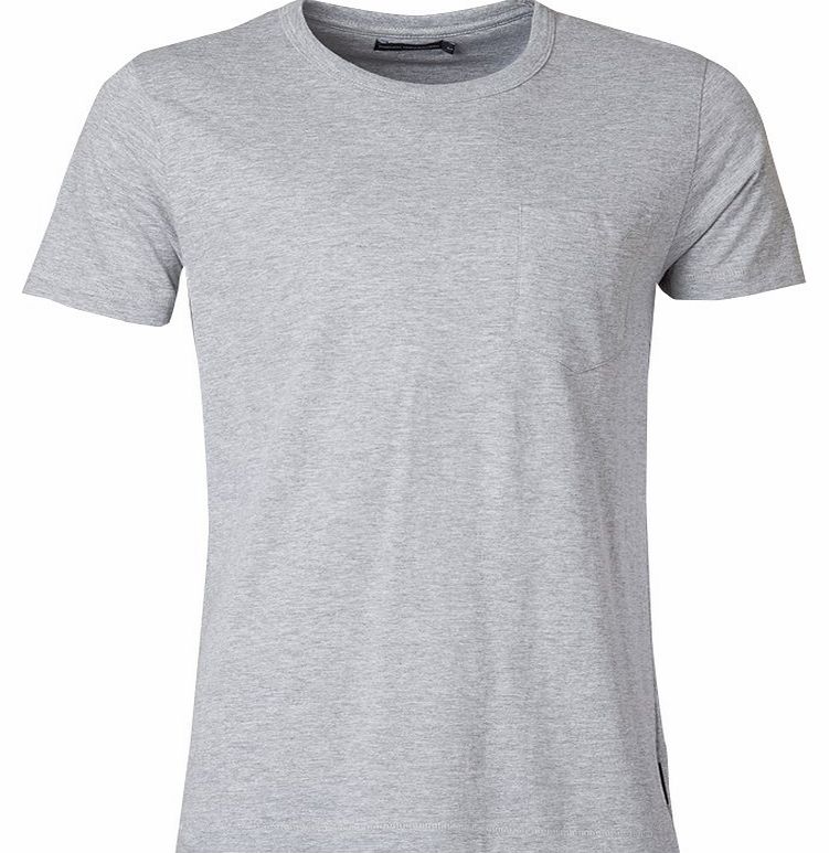 French Connection Mens One Pocket T-Shirt Grey
