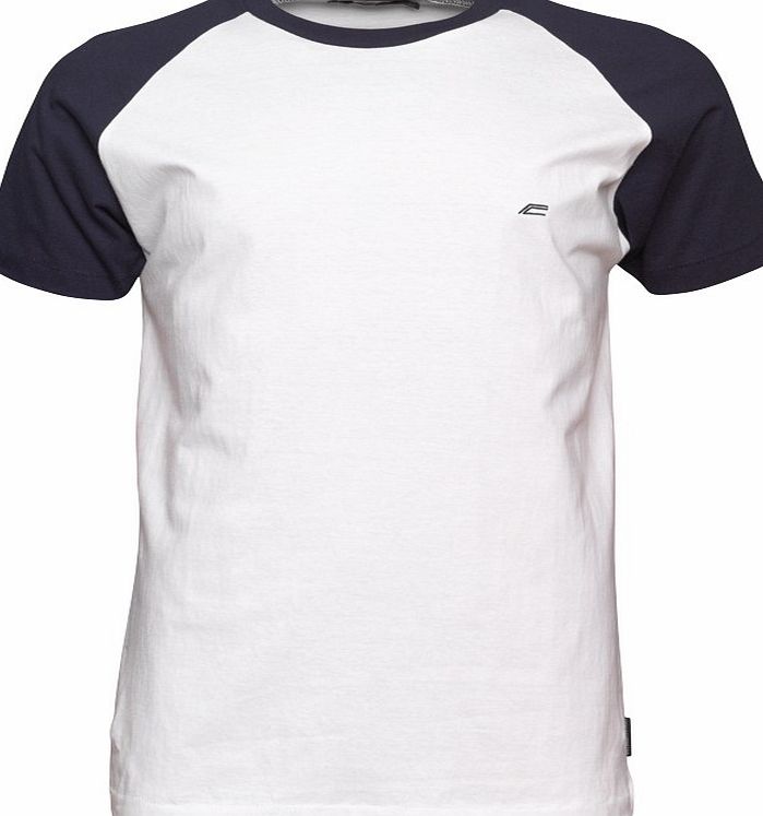 French Connection Mens Raglan T-Shirt Optic
