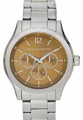 French Connection Mens Silver Bracelet Watch