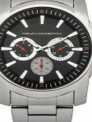 French Connection Mens Silver Steel Bracelet Watch