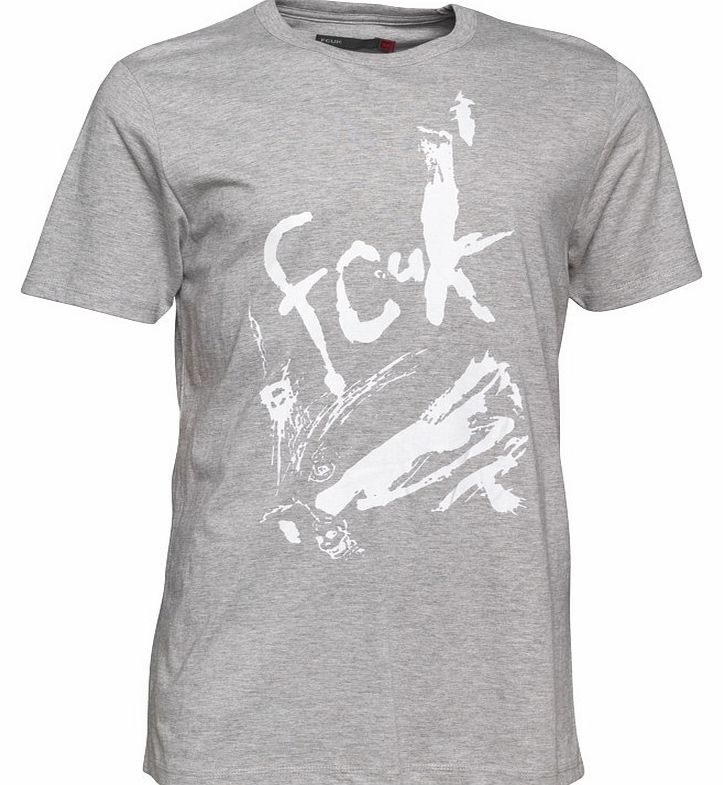 French Connection Mens Splat T-Shirt Grey