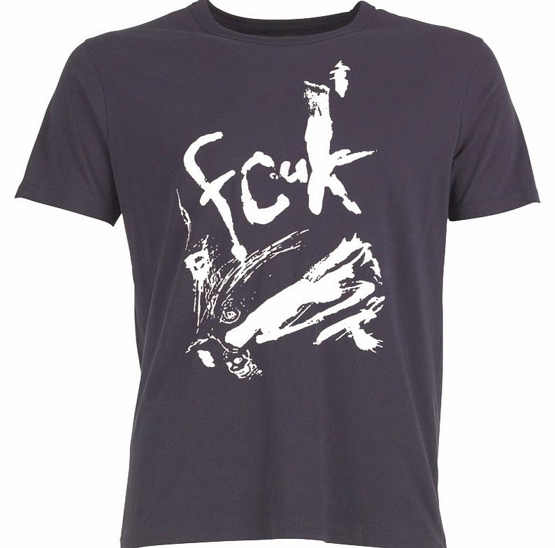 French Connection Mens Splat T-Shirt Marine