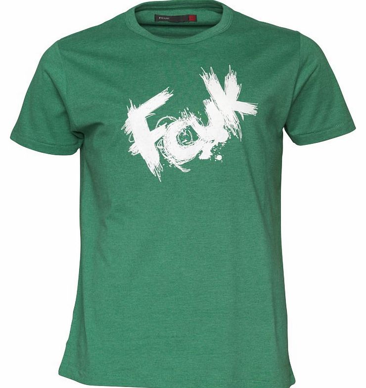 French Connection Mens The Test T-Shirt Green Marl