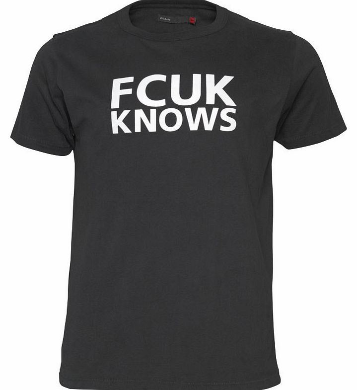 French Connection Mens Who T-Shirt Black