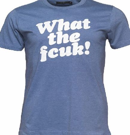 Mens WTF T-Shirt Blue Marl