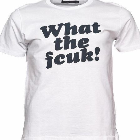French Connection Mens WTF T-Shirt White