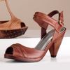Mid Heel Platform Sandals