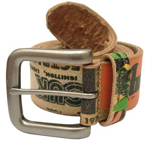 Printed Leather Belt by