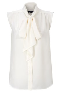 French Connection Silky Tie Neck Blouse