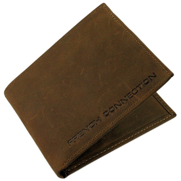 French Connection Tan Leather Wallet by